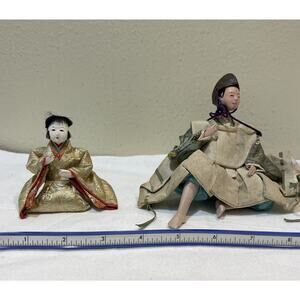 2 Vintage Antique Boy's Day Doll Japanese